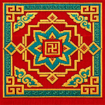 Shu‑Brokat aus traditioneller chinesischer Seidenwebkunst – feine Muster in warmen Gold‑ und Beigetönen, Sinodreams Kollektion.